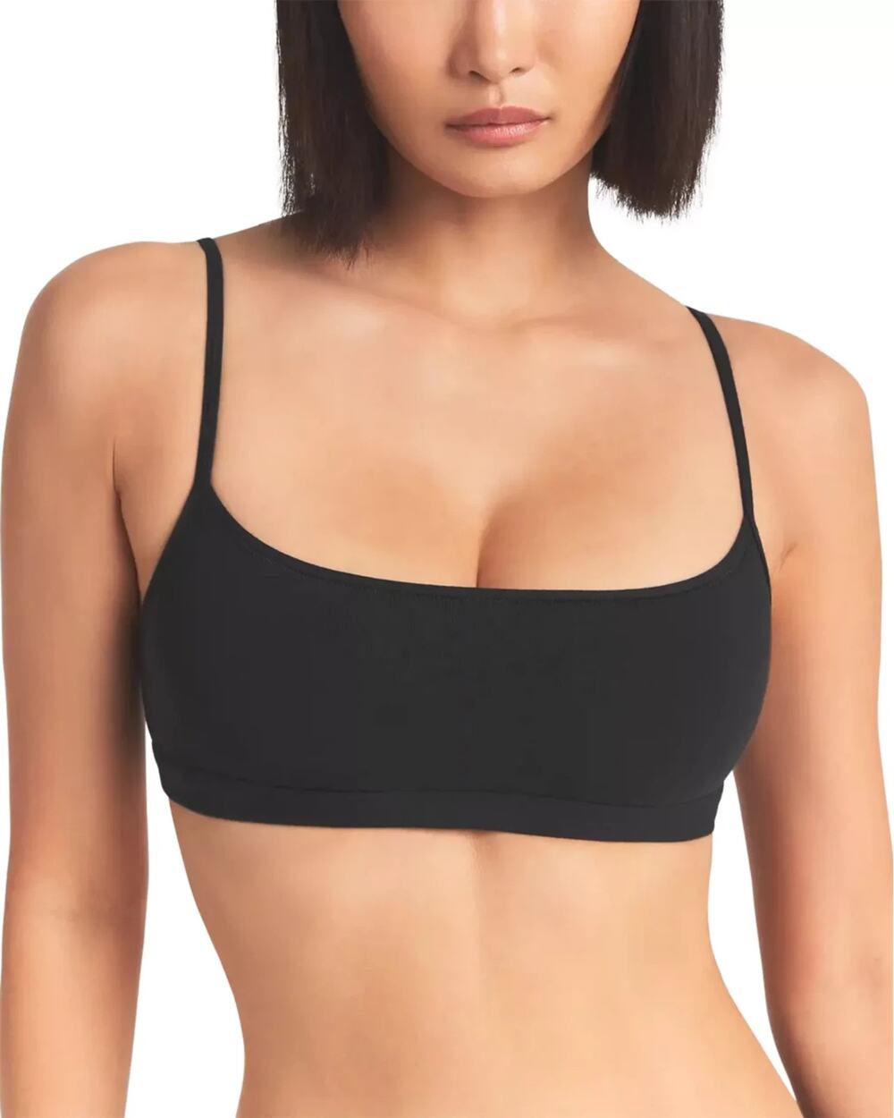 SKIMS Everyday Scoop Neck Bralette Black Size L 2862